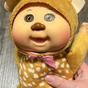 Cabbage patch kid in deer costume